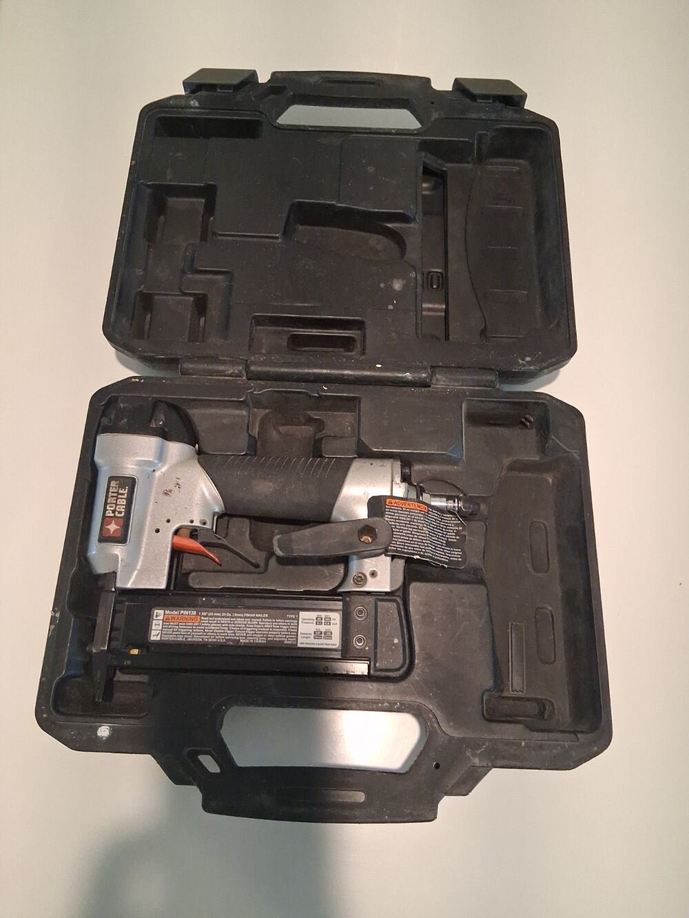 Porter-Cable PIN138 23-Gauge 1-3/8" Pneumatic Pin Finish Nailer Tested w/ Case
